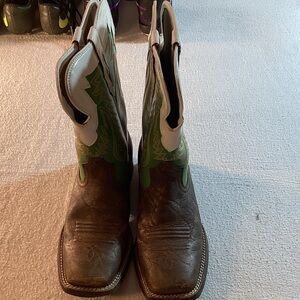 Ariat Green and Brown Western Boots